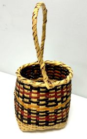 Choctaw Basket Hand Woven and Hand Cut Cane