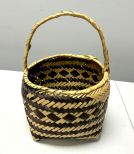 Choctaw Basket Hand Woven and Hand Cut Cane