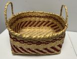 Choctaw Basket Hand Woven and Hand Cut Cane