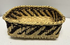 Choctaw Basket Hand Woven and Hand Cut Cane