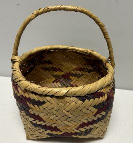 Choctaw Basket Hand Woven and Hand Cut Cane