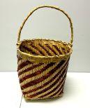 Choctaw Basket Hand Woven and Hand Cut Cane