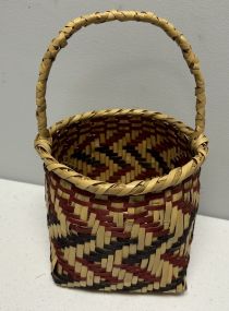 Choctaw Basket Hand Woven and Hand Cut Cane