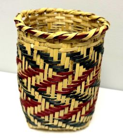 Choctaw Basket Hand Woven and Hand Cut Cane