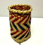 Choctaw Basket Hand Woven and Hand Cut Cane