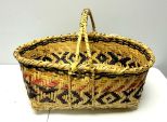 Choctaw Basket Hand Woven and Hand Cut Cane