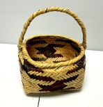 Choctaw Basket Hand Woven and Hand Cut Cane