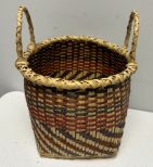 Choctaw Basket Hand Woven and Hand Cut Cane