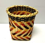 Choctaw Basket Hand Woven and Hand Cut Cane