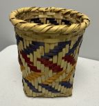 Choctaw Basket Hand Woven and Hand Cut Cane