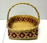 Choctaw Basket Hand Woven and Hand Cut Cane