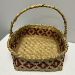 Choctaw Basket Hand Woven and Hand Cut Cane