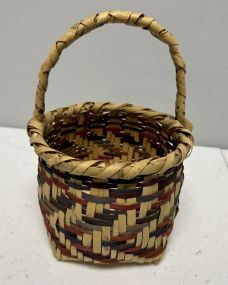 Choctaw Basket Hand Woven and Hand Cut Cane