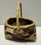 Choctaw Basket Hand Woven and Hand Cut Cane