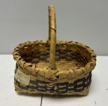 Choctaw Basket Hand Woven and Hand Cut Cane