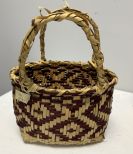 Choctaw Basket Hand Woven and Hand Cut Cane