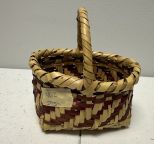 Choctaw Basket Hand Woven and Hand Cut Cane