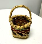 Choctaw Basket Hand Woven and Hand Cut Cane