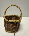 Choctaw Basket Hand Woven and Hand Cut Cane