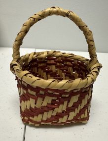 Choctaw Basket Hand Woven and Hand Cut Cane