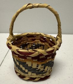 Choctaw Basket Hand Woven and Hand Cut Cane