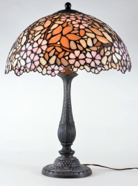 Loevsky & Loevsky After Tiffany Stained Glass Lamp