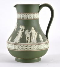 Green & White Wedgwood Baluster Pitcher