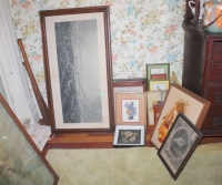 Many prints and oils, many original to the house.