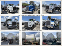 Fuel Transport And Logistic Carrier Fleet Of Commercial Trucks And Trailers 