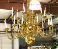 Williamsburg Colonial Style Brass Chandelier