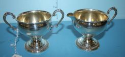 Rogers Brothers Sterling Creamer and Sugar