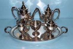 Six Piece Sterling Schofield Tea Set