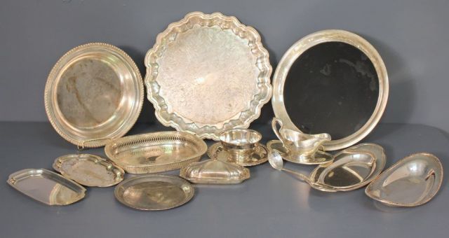 Group of Twelve Silverplate Pieces