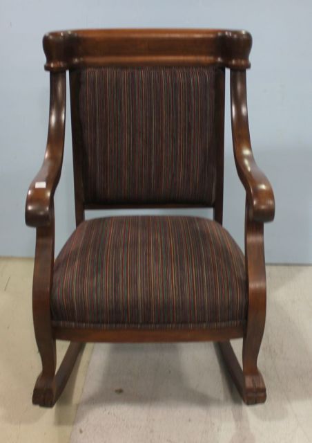 Mahogany Empire Style Arm Rocker