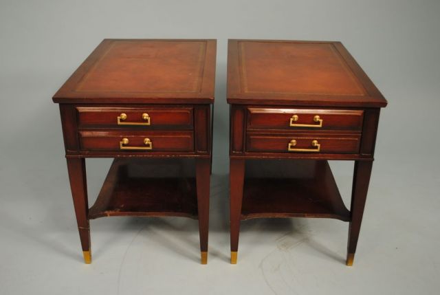 1950's-60's Pair of Mahogany End Tables