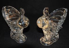 Pair Heisey Crystal 