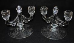 Pair Heisey Crystal 