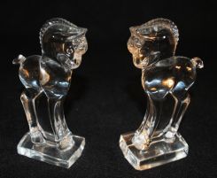 Heisey Crystal Animals, Standing Pony Pair